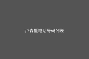 卢森堡电话号码列表