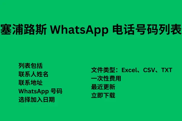 塞浦路斯 WhatsApp 电话号码列表