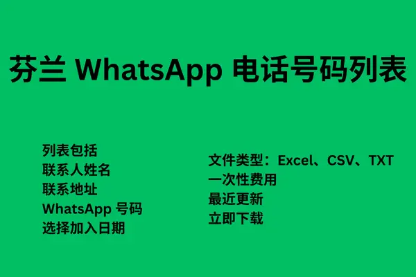 芬兰 WhatsApp 电话号码列表