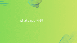 whatsapp 号码