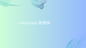 whatsapp 数据库