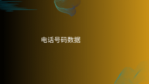 电话号码数据